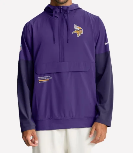 Minnesota Vikings Sideline Anorak Half-Zip Jacket 1