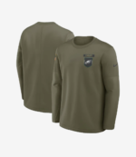 Unisex Nike Olive Philadelphia Eagles 2025 Salute to Service Sideline Coaches Therma-FIT Long Sleeve Shirt
