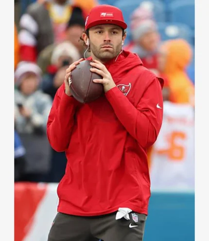 Unisex Nike Tampa Bay Buccaneers Baker Mayfield Sideline Anorak Half-Zip Hoodie Jacket