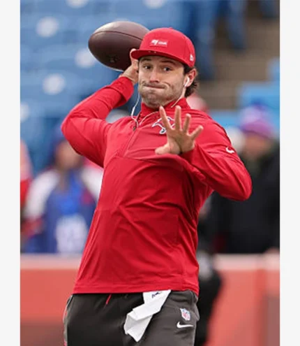 Nike Tampa Bay Buccaneers Baker Mayfield Sideline Anorak Half-Zip Hoodie Jacket