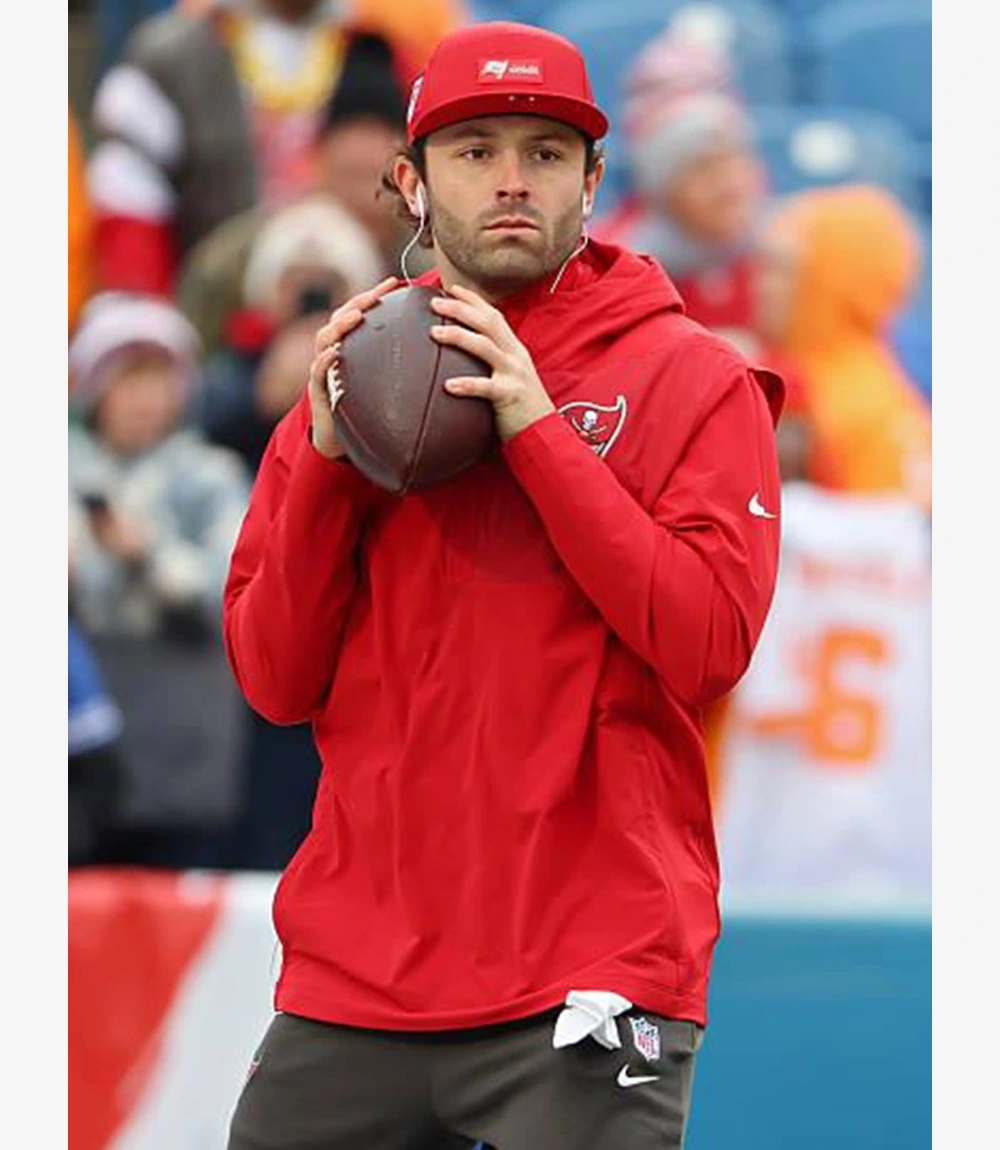 Nike Tampa Bay Buccaneers Baker Mayfield Sideline Anorak Half-Zip Hoodie Jacket Unisex Nike Tampa Bay Buccaneers Baker Mayfield Sideline Anorak Half-Zip Hoodie Jacket