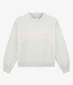 Parke Miami Varsity Mockneck Fleece Sweatshirt in Grey