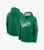 Unisex Philadelphia Eagles Nike Kelly Green Rewind Club Logo Pullover Hoodie