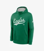 Philadelphia Eagles Nike Kelly Green Rewind Club Logo Pullover Hoodie