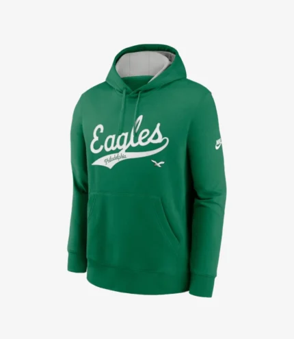 Philadelphia Eagles Nike Kelly Green Rewind Club Logo Pullover Hoodie