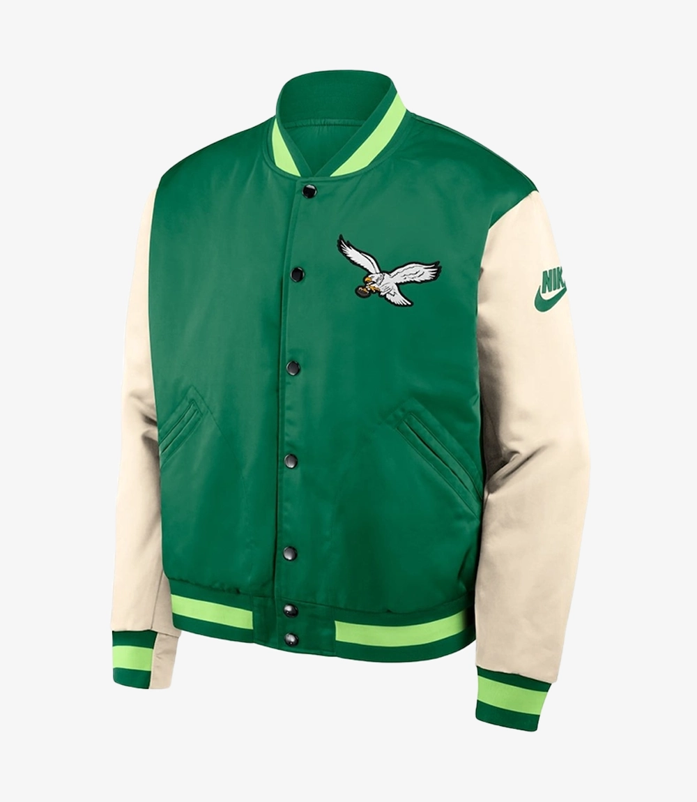 Philadelphia Eagles Nike Rewind Legacy Bomber Jacket 1