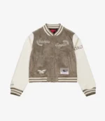 Unisex Philadelphia Eagles Tan & Cream Varsity Full-Snap Jacket