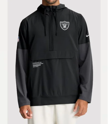 Raiders Nike Sideline Anorak Hoodie Jacket