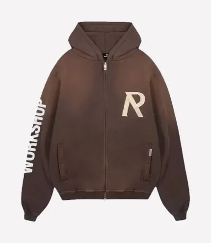 Represent Masking Tape Zip-Up Hoodie
