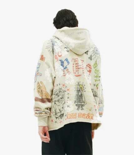 Saint Michael Denim Tears Graffiti Hoodie