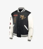 San Francisco 49ers Nike Black 2025 Rivalries Collection Full-Snap Varsity Jacket