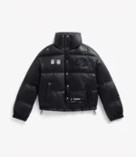 Unisex San Francisco 49ers Off-Season x NFL Black Faux Leather Puffer Jacket