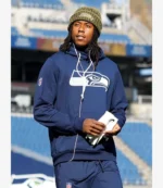 Unisex Seattle Seahawks Nike College Navy Sideline Standard Issue Initial Home Dri-FIT Hoodie