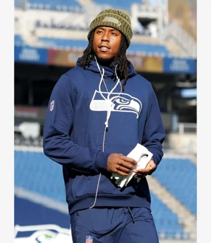 Unisex Seattle Seahawks Nike College Navy Sideline Standard Issue Initial Home Dri-FIT Hoodie