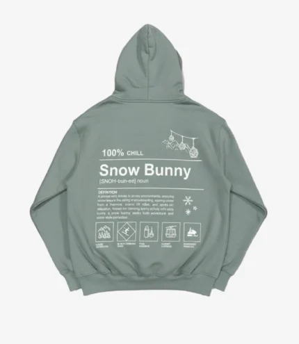 Unisex Snow Bunny Wild Fable Hoodies Sweatshirt Green