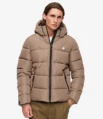 Unisex Superdry Sports Hooded Down Puffer Jacket