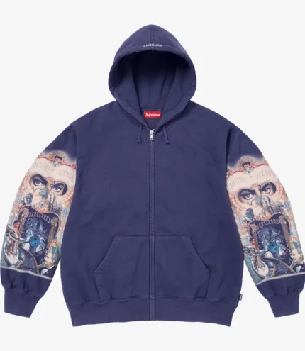 Unisex Supreme Michael Jackson Zip Up Hoodie