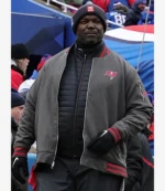 Unisex Tampa Bay Buccaneers 2025 Coach Todd Bowles Sideline Black Bomber Jacket