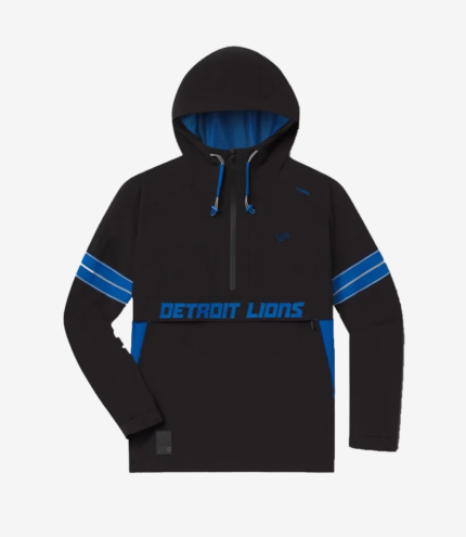 UNRL x Detroit Lions LTD. DWR Black Track Jacket Unisex
