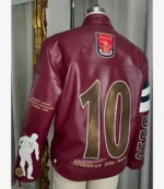 Arsenal Star Dennis Bergkamp Daughter Yasmin Fans Special Vintage Gunners Leather Jacket For Unisex