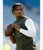 Cam Ward Tennessee Titans 2025 Salute to Service Sleeveless Olive Green Hoodie For Unisex