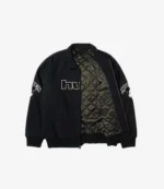 Disney x HUF Mickey Worldwide Tour Black Wool Varsity Jacket For Unisex