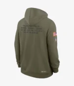 Jordan Mailata Philadelphia Eagles 2025 Salute to Service Olive Green Fleece Hoodie For Unisex