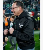 Josh Shapiro Philadelphia Eagles Black Bomber Jacket For Unisex