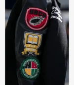 KhaDarel Hodge HBCU Embroidered NFL Shield & Pan-African College Patches Varsity Letterman Jacket For Unisex