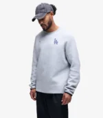 Los Angeles Dodgers Tech Fleece Men’s Nike MLB Pullover Crewneck Sweatshirt Grey For Unisex
