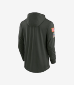 Los Angeles Rams Nike Forest Green 2025 Salute to Service Sideline Dri-FIT Lightweight Hooded Pullover For Unisex