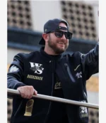 Nike Los Angeles Dodgers World Series Black Letterman Jacket Unisex