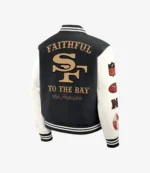 San Francisco 49ers Nike Black 2025 Rivalries Collection Full-Snap Varsity Jacket For Unisex