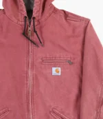 Vintage Carhartt Pink Hooded Jacket For Unisex