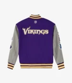 2025 Minnesota Vikings OVO Wool Varsity Jacket in Purple & Grey