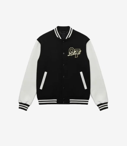 97 lloud Varsity Black & White Jacket For Unisex
