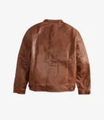 Albert Einstein Levi’s Menlo Cossack Leather Jacket Brown & Black