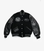 All The Right x New York Jets Gotham City Football Black Varsity Jacket For Men & Women