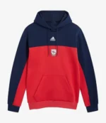 Unisex Arsenal adidas 92-94 Bringback Fleece Red & Blue Pullover Hoodie
