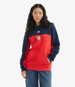 Arsenal adidas 92-94 Bringback Fleece Red & Blue Pullover Hoodie