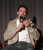 Unisex BAFTA Screening Hugh Jackman Beige Bomber Jacket