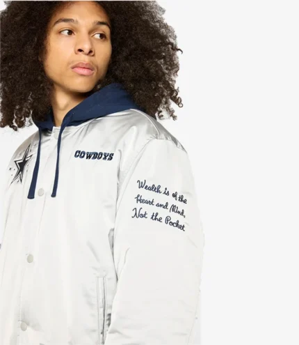Billionaire Boys Club x Dallas Cowboys 2025 Satin Hooded Bomber Jacket