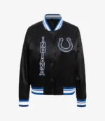 Carlie Irsay-Gordon Indianapolis Colts Black Satin Bomber Jacket