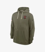 Unisex Chicago Bears Nike Olive Green 2025 Salute to Service Sideline Standard Issue Dri-FIT Hoodie