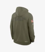 Chicago Bears Nike Olive Green 2025 Salute to Service Sideline Standard Issue Dri-FIT Hoodie