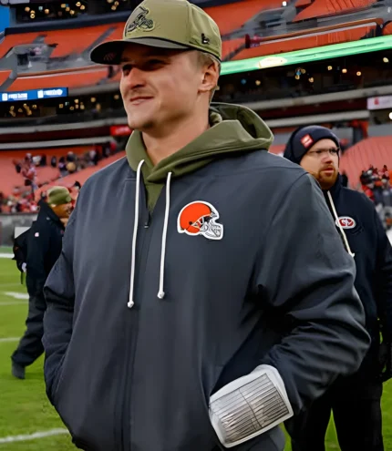 Unisex Cleveland Browns 2025 Bailey Zappe Black Hoodie