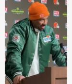 Cleveland Browns Myles Garrett Green Gatorade Varsity Jacket