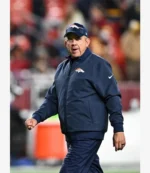 Unisex Denver Broncos Coach Sean Payton Nike 2025 Sideline Navy Blue Bomber Jacket