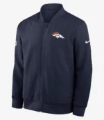 Denver Broncos Coach Sean Payton Nike 2025 Sideline Navy Blue Bomber Jacket