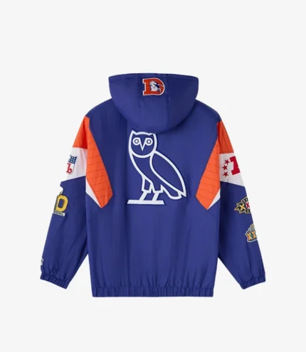 Denver Broncos OVO 2025 STARTER Half-Zip Pullover Hooded Jacket